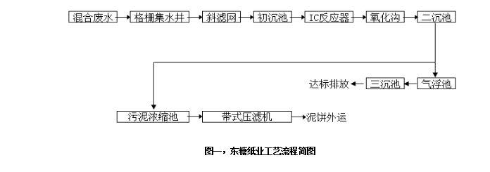 圖一，東糖紙業(yè)工藝流程簡(jiǎn)圖